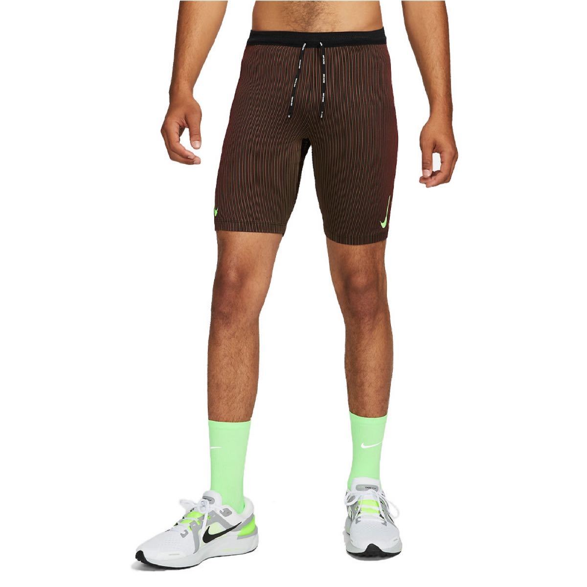 未使用】NIKE AEROSWIFT ハーフタイツ US S ブラウン ナイキ エアロ