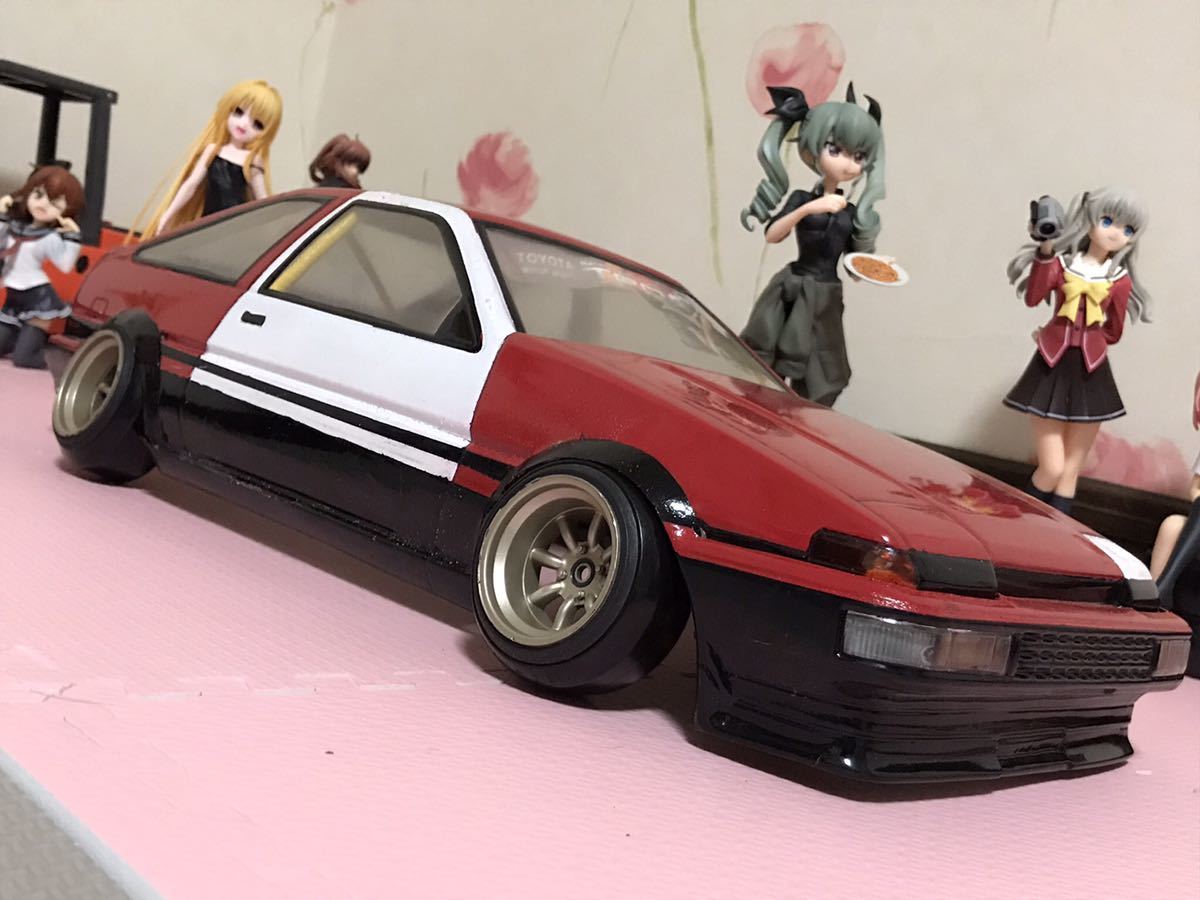 送料無料 1/10 トヨタ AE86 走り屋トレノ 3ドア ラジコンボディ