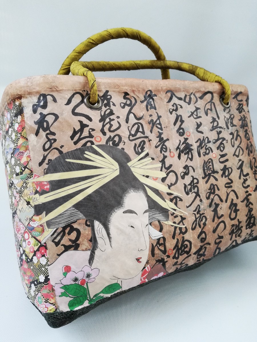 一閑張り 浮世絵 薄型竹かごバッグ｜Yahoo!フリマ（旧PayPayフリマ）