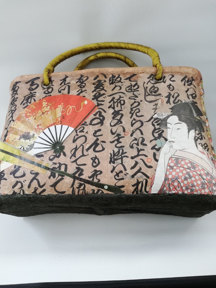 一閑張り 浮世絵 薄型竹かごバッグ｜Yahoo!フリマ（旧PayPayフリマ）