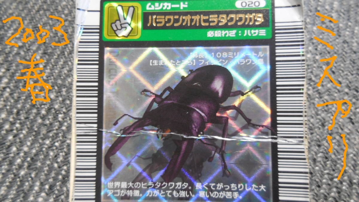 ムシキング パラワンオオヒラタクワガタ 2003春 020 裏は2003summer