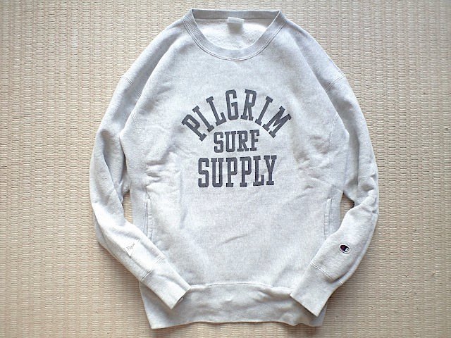 即決 ピルグリムサーフ 別注 青タグ Champion REVERSE WEAVE ワイド