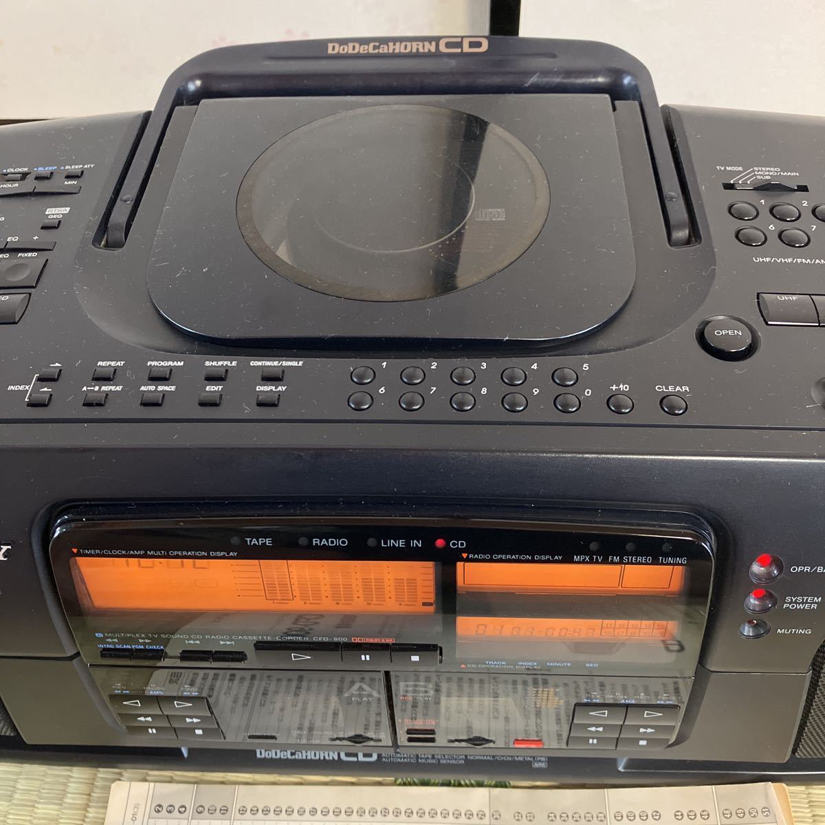 Yahoo!オークション - SONY CFD-900 ドデカホーン CDラジカセ 動作ジャ