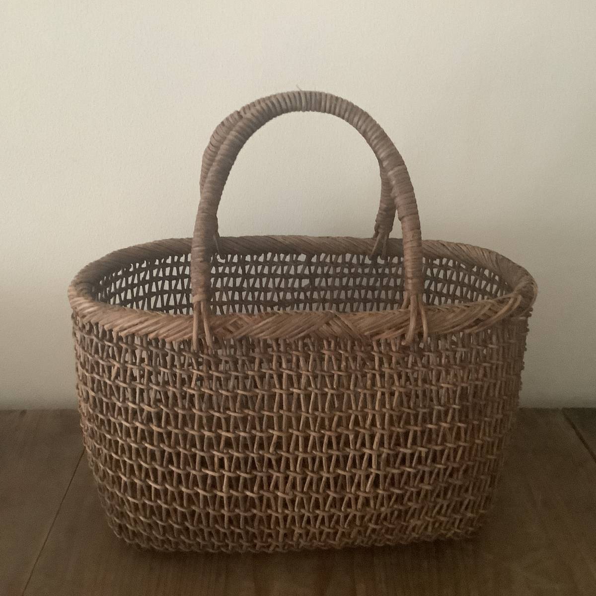 Yahoo!オークション - こだし編みあけびかご 傷みあり／検索 中川原信