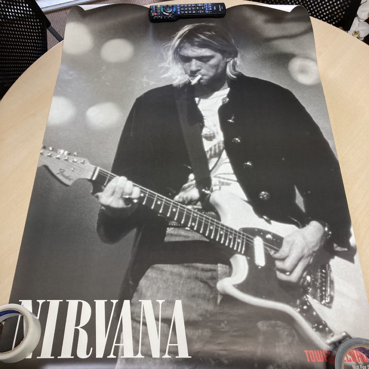 Nirvana Kurt Cobain 特大 ポスター ニルヴァーナ タワレコ
