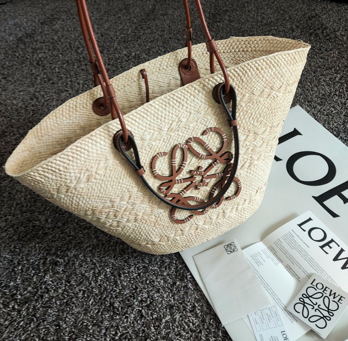 ロエベ アナグラムバスケット イラカヤシ&カーフ かごバッグ｜Yahoo