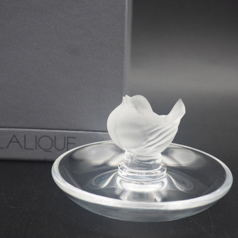 ラリック LALIQUE パンソン PINSON 鳥 ピンディッシュ リングトレイ H5
