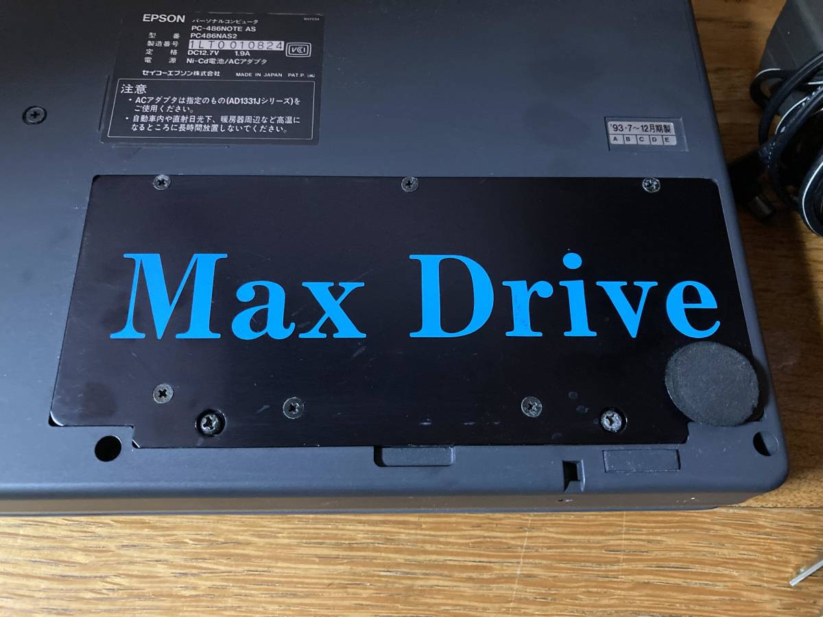 EPSON PC-486 NOTE AS 本体 社外ACアダプター付きジャンク Yahoo