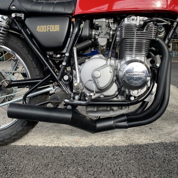 Yahoo!オークション - 旧CB400F ショート管 ブラック マフラー 【新品