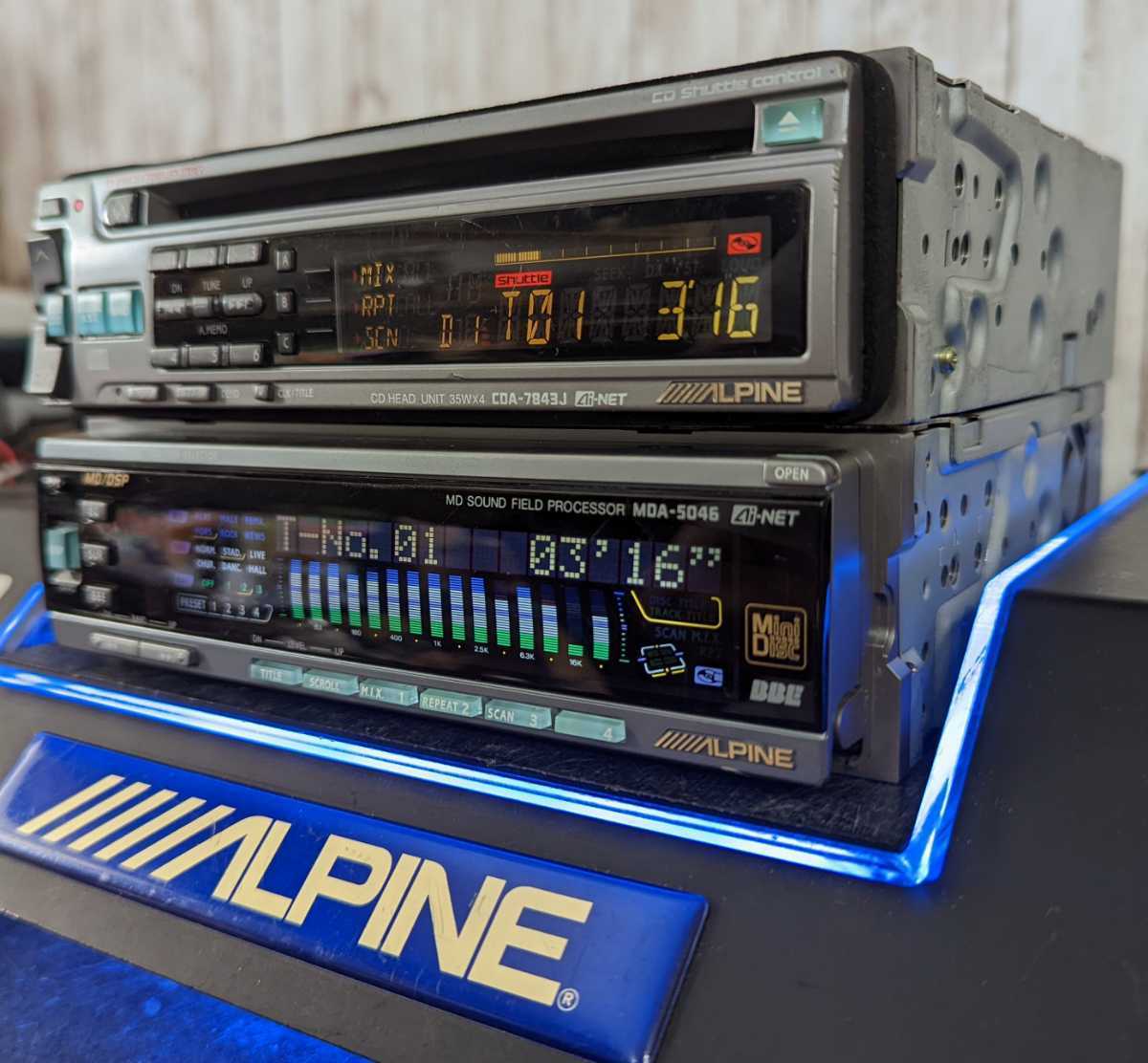 Yahoo!オークション - アルパイン CDA-7843J MDA-5046 CD MD イコライ