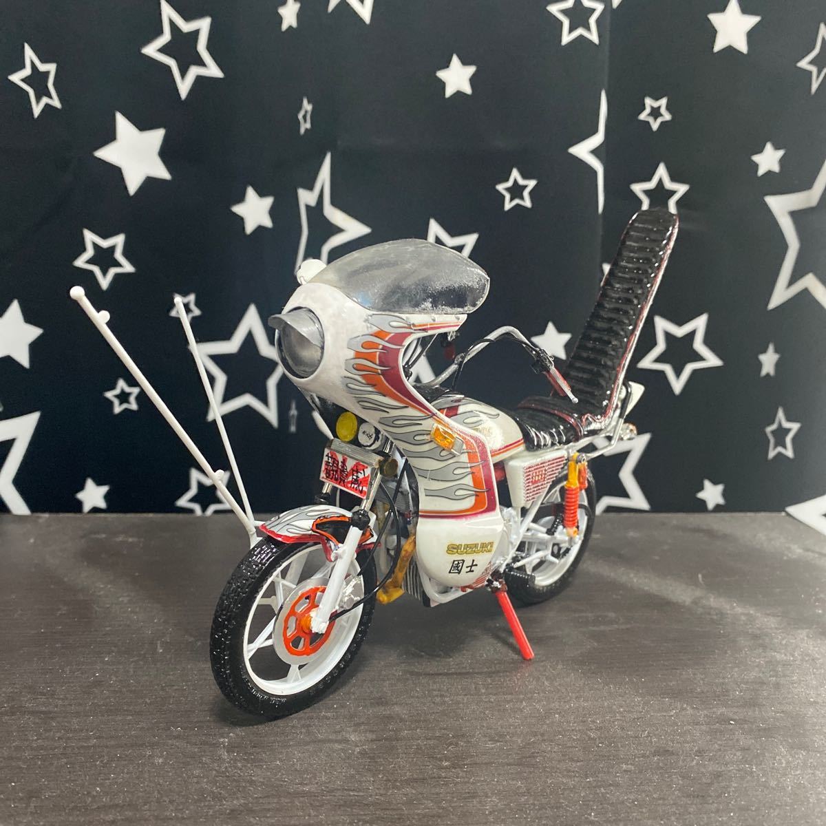 アオシマ 1/12 スズキ GS 400E II 改 族車仕様 プラモデル 完成品