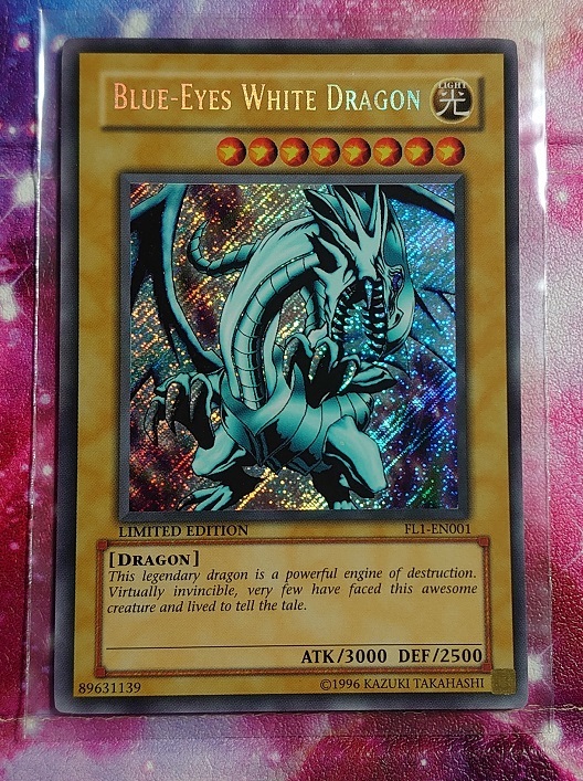 遊戯王 英語版 FL1-EN001 青眼の白龍 シークレットレア シク 海外版