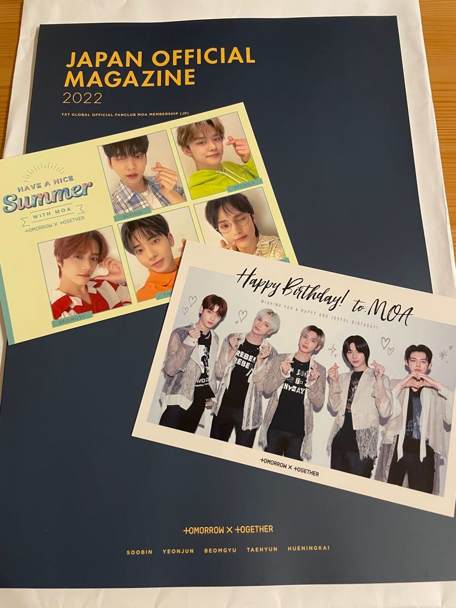 TXT ファンクラブ特典 MOA 会報誌 メッセージカード2枚 セット｜Yahoo
