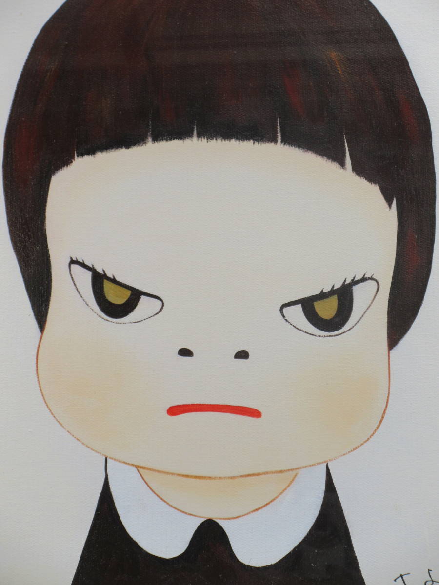 Yahoo!オークション - 奈良美智/油彩 女の子 /表サイン・裏面サイン /