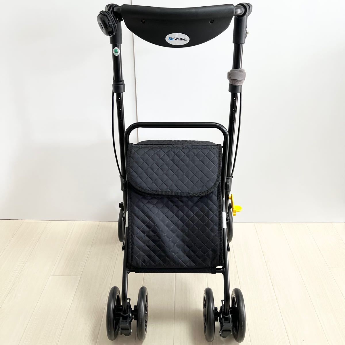 シルバーカー 歩行補助車 エアウォーカー 大型保冷バッグ ブラック 島