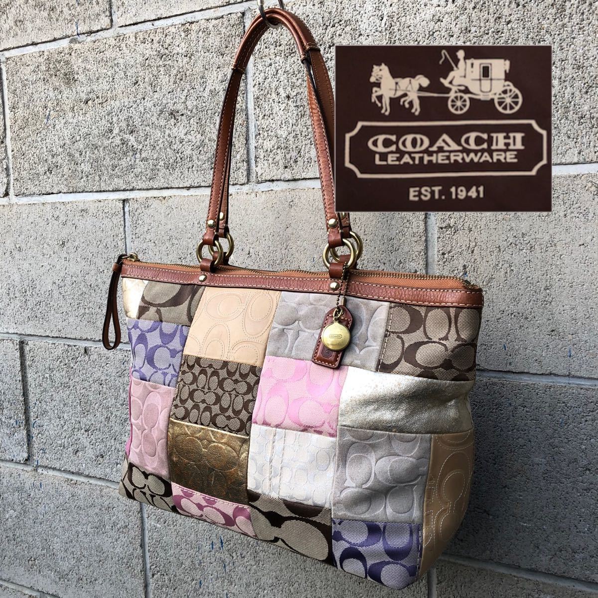 コーチ COACH パッチワーク トートバッグ 送料込｜Yahoo!フリマ