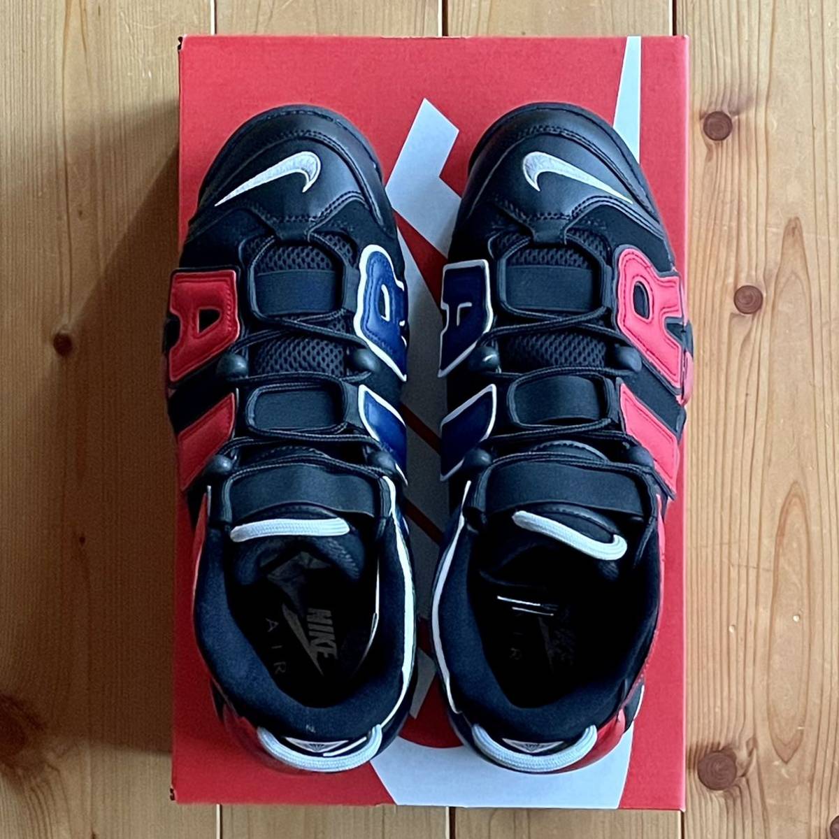 ナイキ エアモアアップテンポ '96 27 5cm(9 5)黒青赤 モアテン NIKE