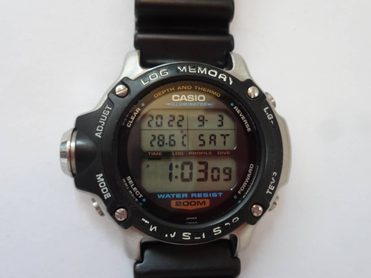 Yahoo!オークション - CASIO カシオ DEP-610 ダイバー ログメモリー 潜