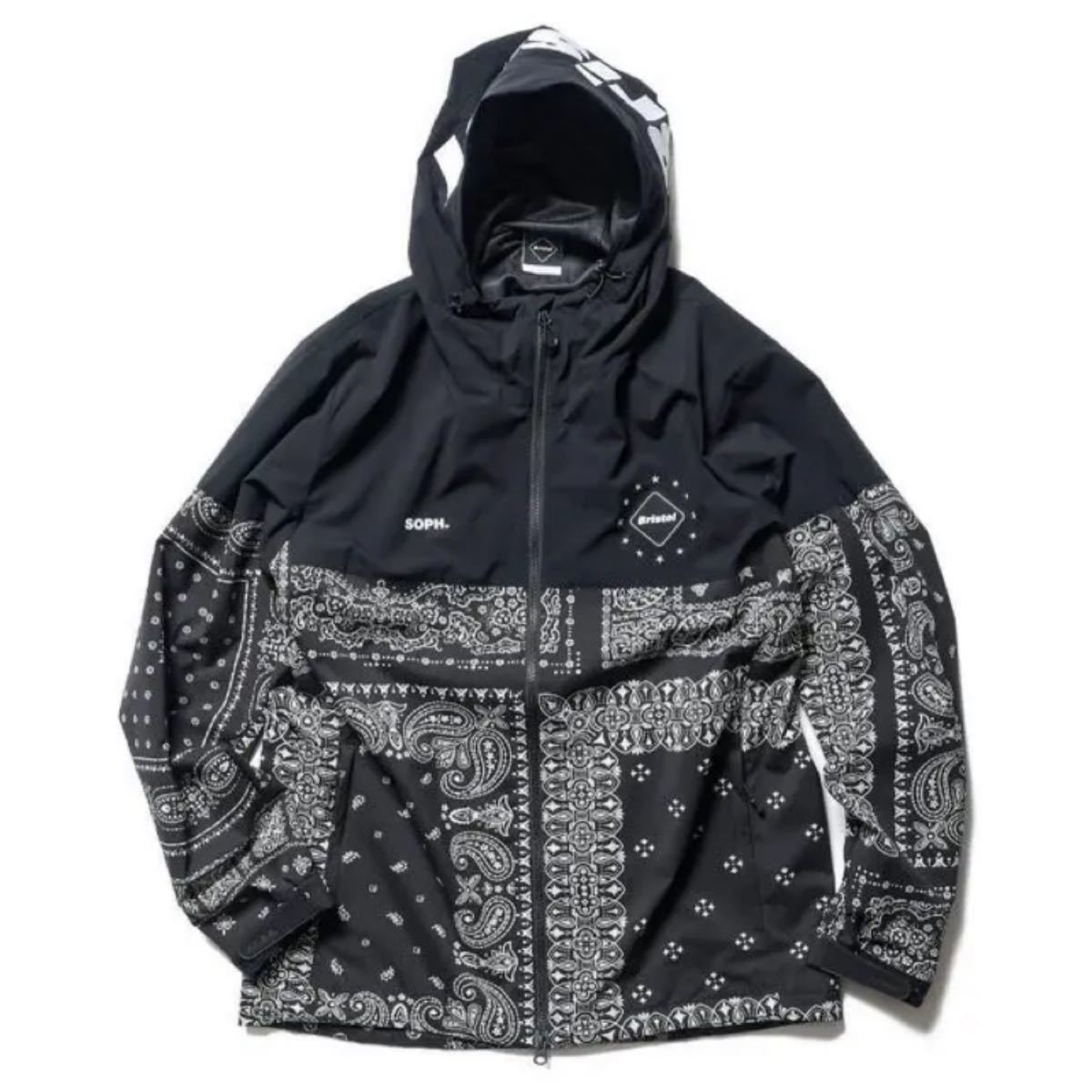 黒L FCRB ブリストル バンダナ柄 ペイズリー柄 ジャケット BANDANA