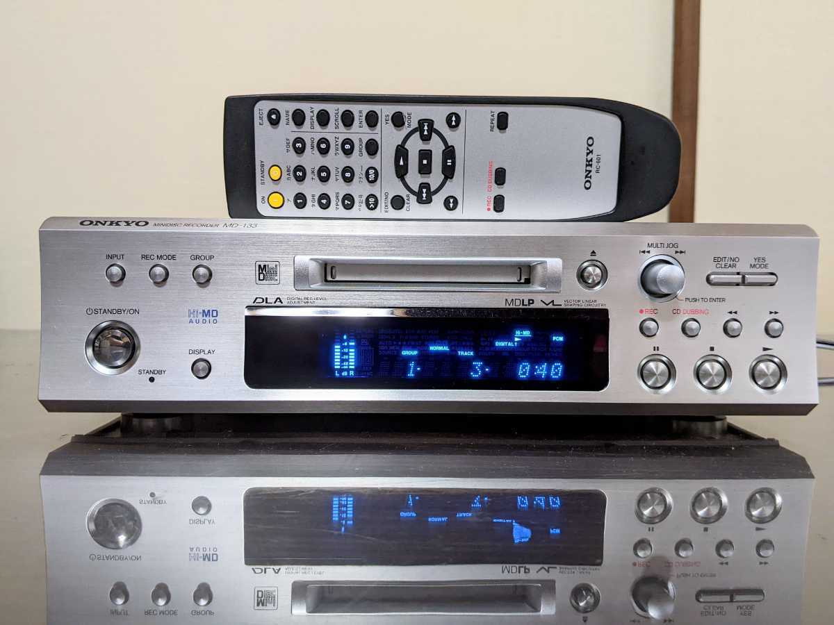 ジャンク】ONKYO MD-133 MDデッキ ジャンク 通電可能 ジャンク】ONKYO