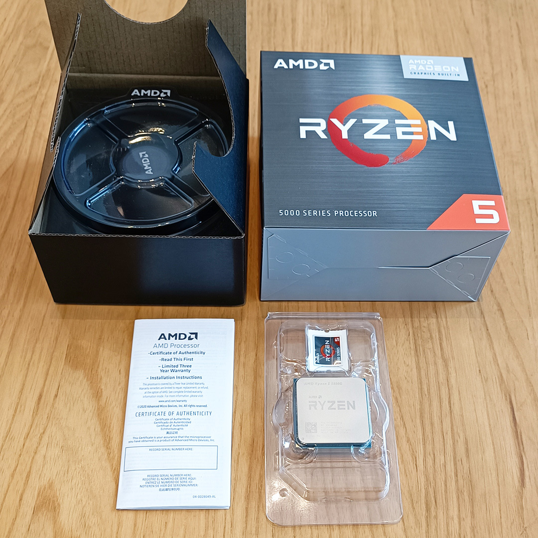 未使用】AMD Ryzen 5600G／純正クーラー・箱あり/ピン折れなし 未使用