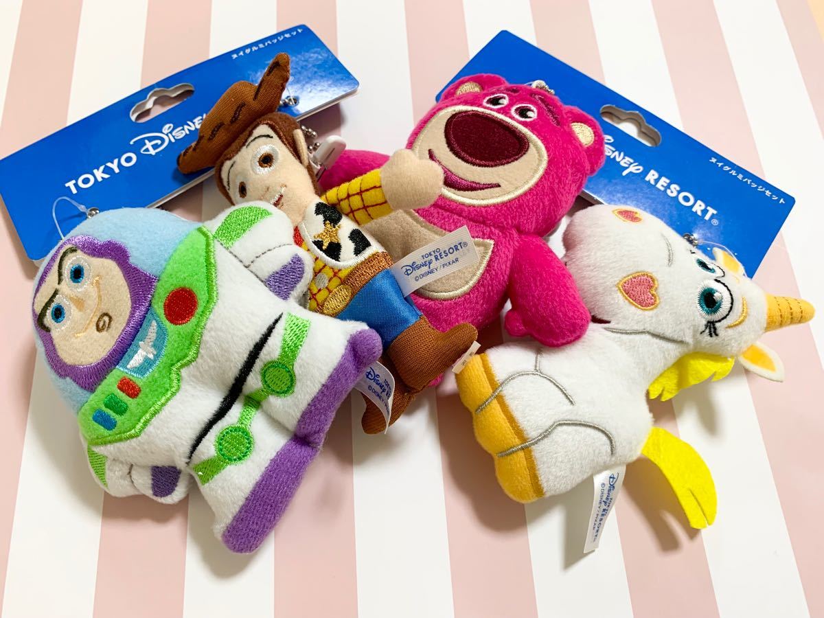 トイストーリー ぬいぐるみ バッジ セット ディズニーリゾート｜Yahoo