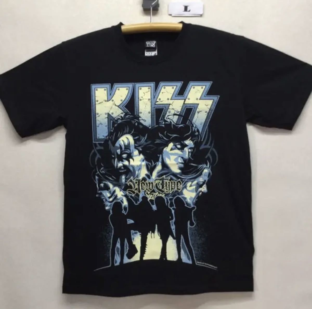 新品 KISS キッス イラスト Tシャツ Lサイズ 管2992 ロックバンドT