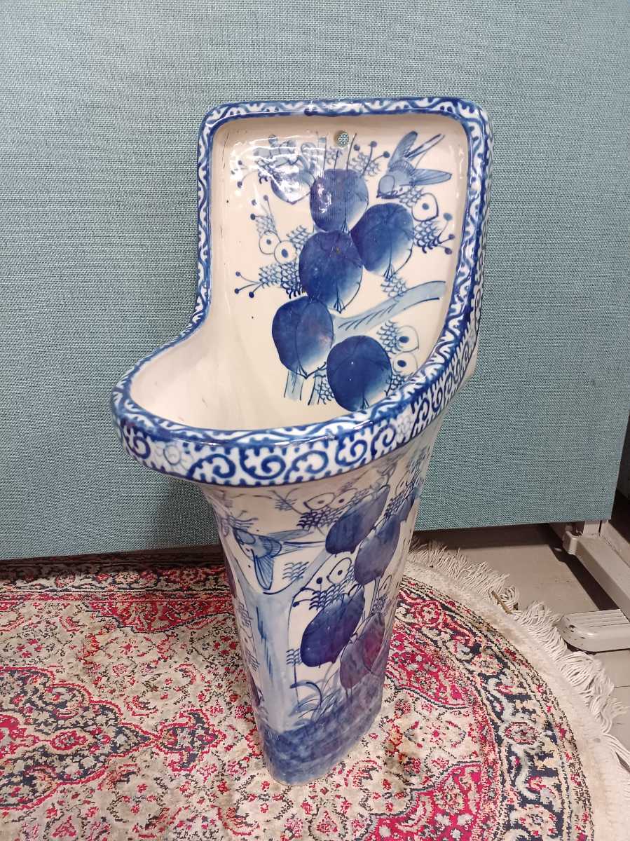 Yahoo!オークション - 青染付 伊万里 古伊万里焼 便器 古小便器 和式