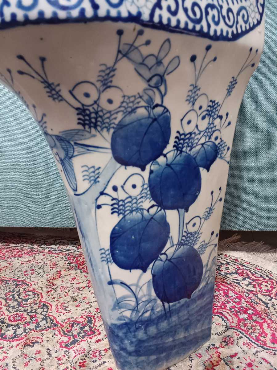 Yahoo!オークション - 青染付 伊万里 古伊万里焼 便器 古小便器 和式