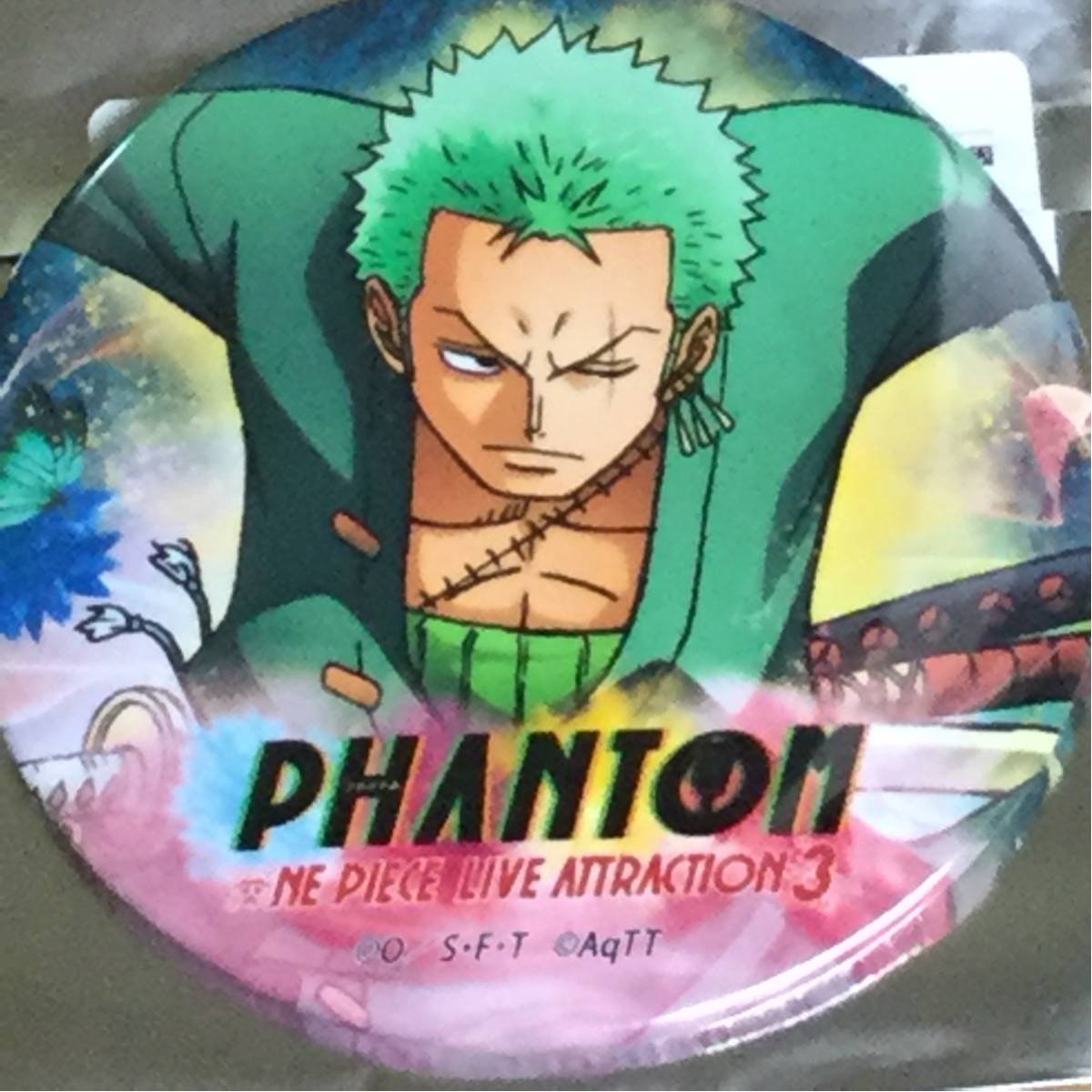 東京ワンピースタワー ファントム 缶バッジ 2017 ゾロ PHANTOM 麦わら