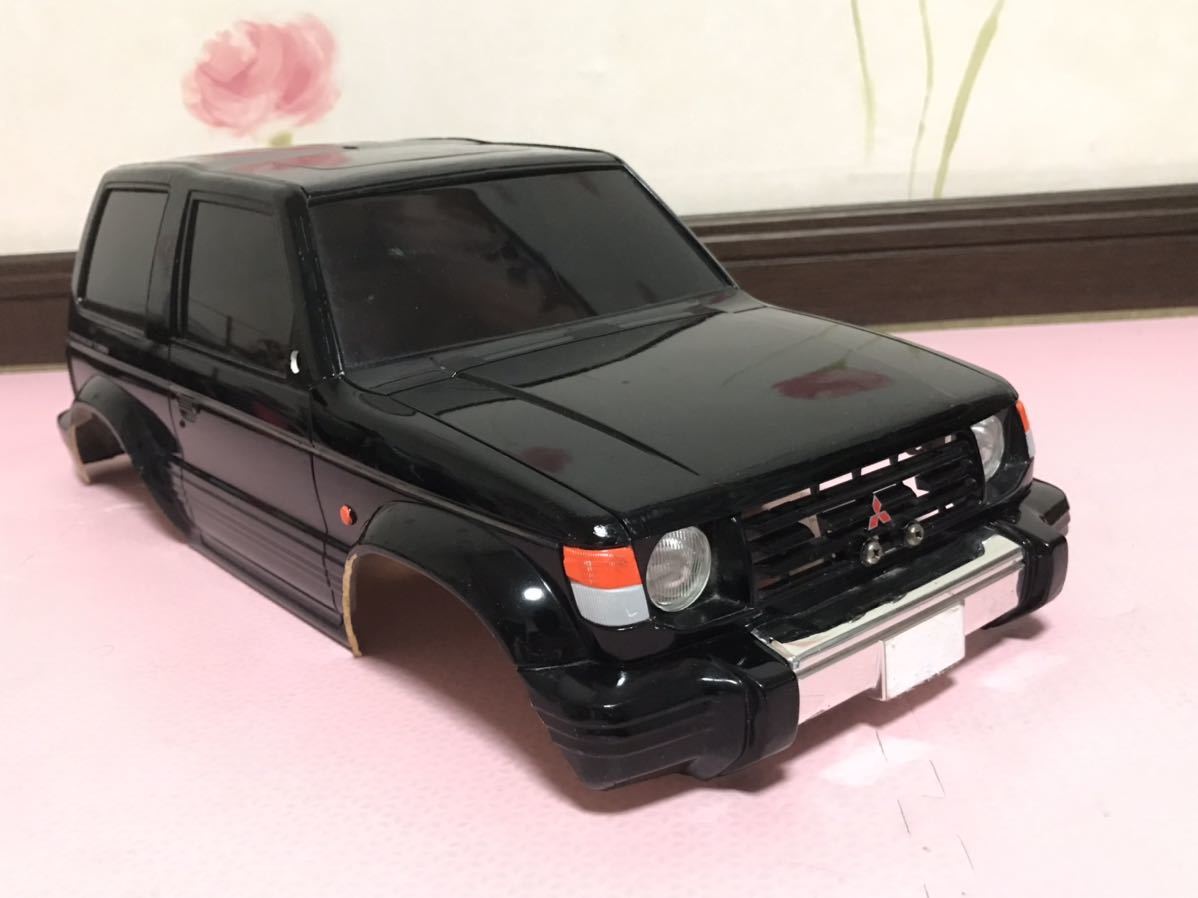 送料無料 1/10 三菱 パジェロ ラジコンボディ フロントLED付き タミヤ