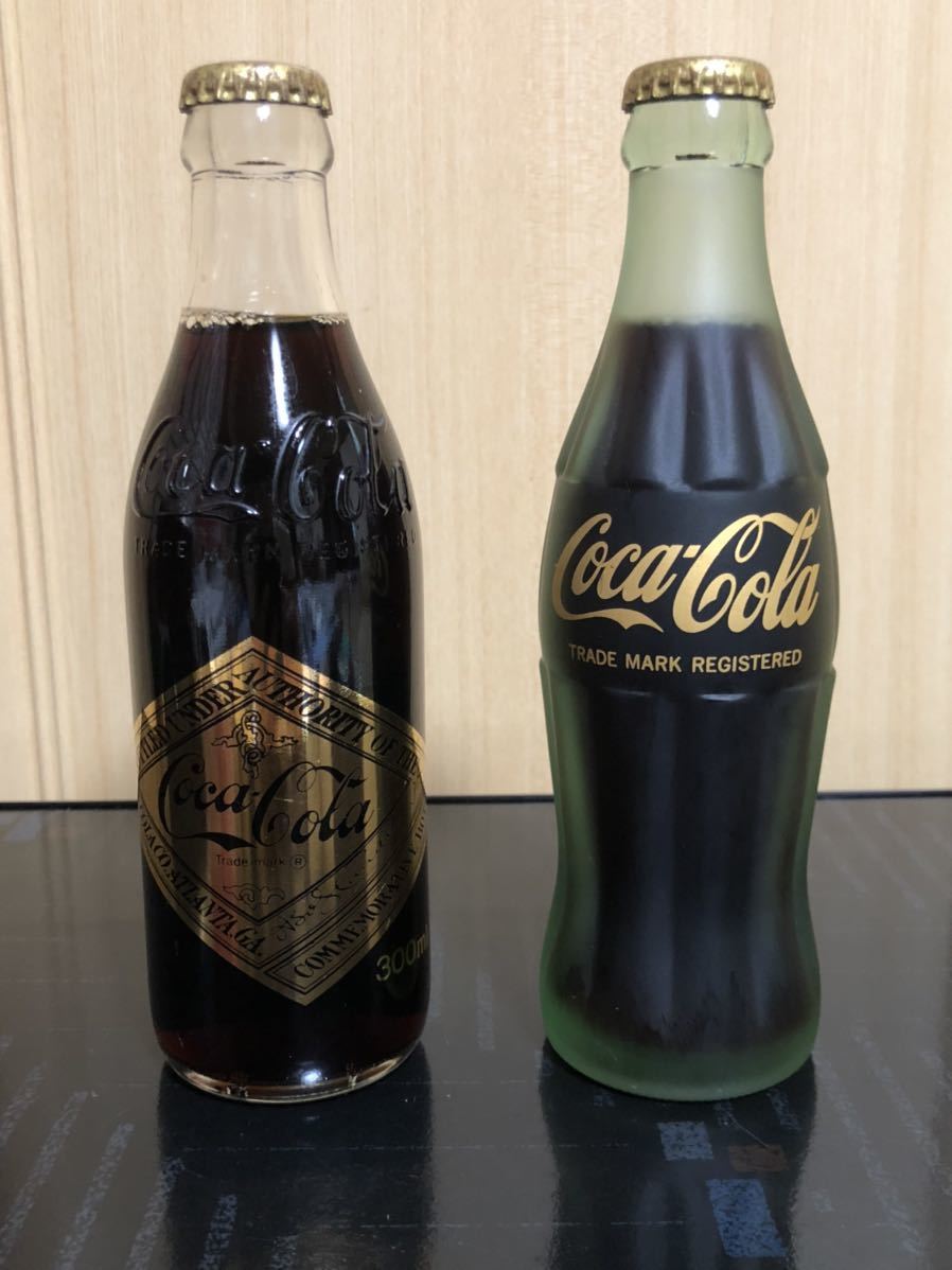 希少 非売品 コカ・コーラ 100周年記念ボトル ゴールドラベル 金蓋 2本