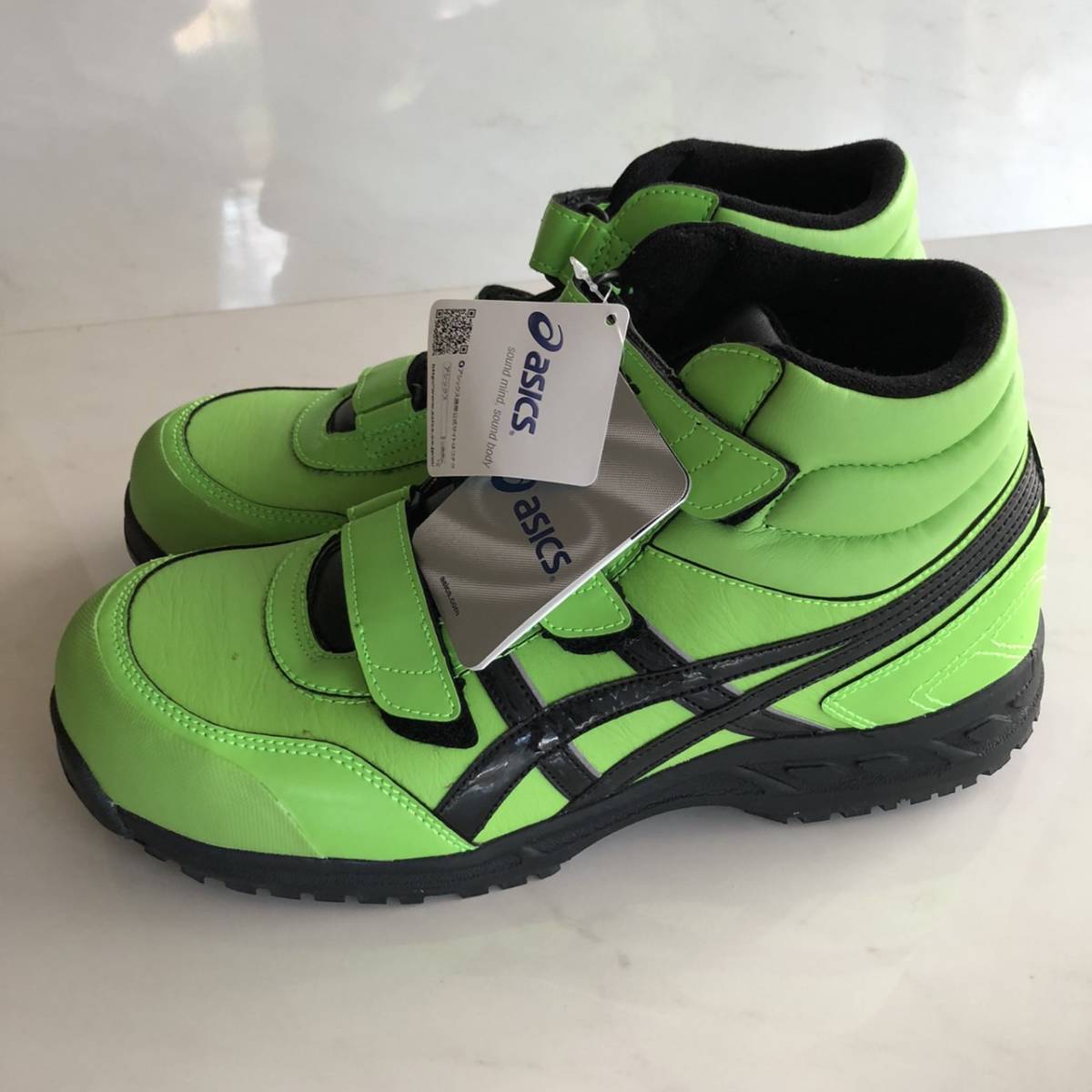 asics BOA 安全靴 オリーブグリーン/イエロー 27cm ASICS BOAシステム