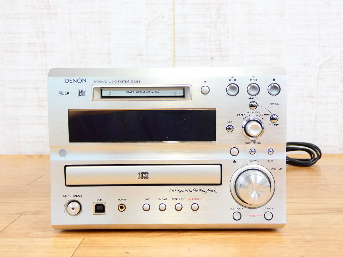 DENON D-MS3 CD/MD/TUNER/USB コンポ+スピーカー 美品 DENON D-MS3 CD