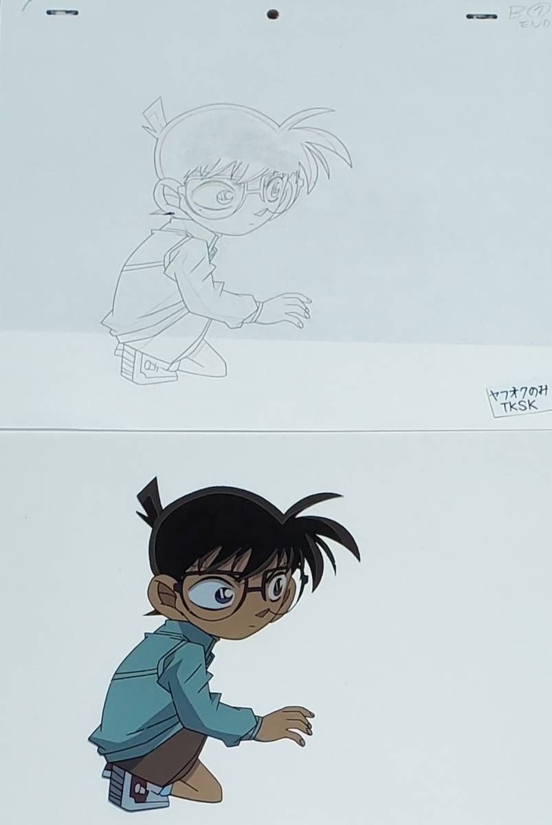 江戸屋の超レア セル画と背景画 名探偵コナンと高木刑事 江戸屋の超