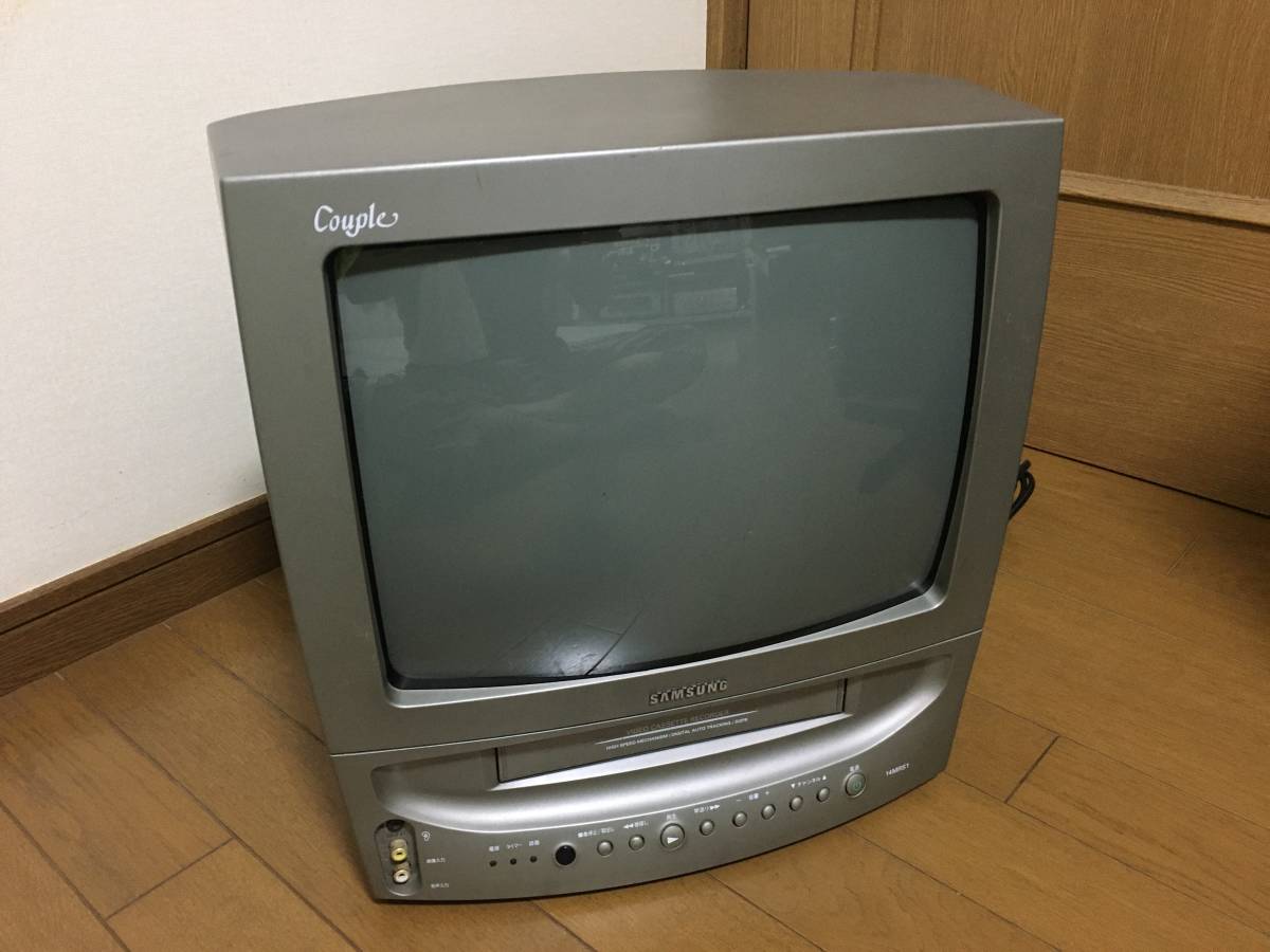 送料無料・即決価格 SAMSUNG製 ブラウン管式テレビデオ「14MRS1」14