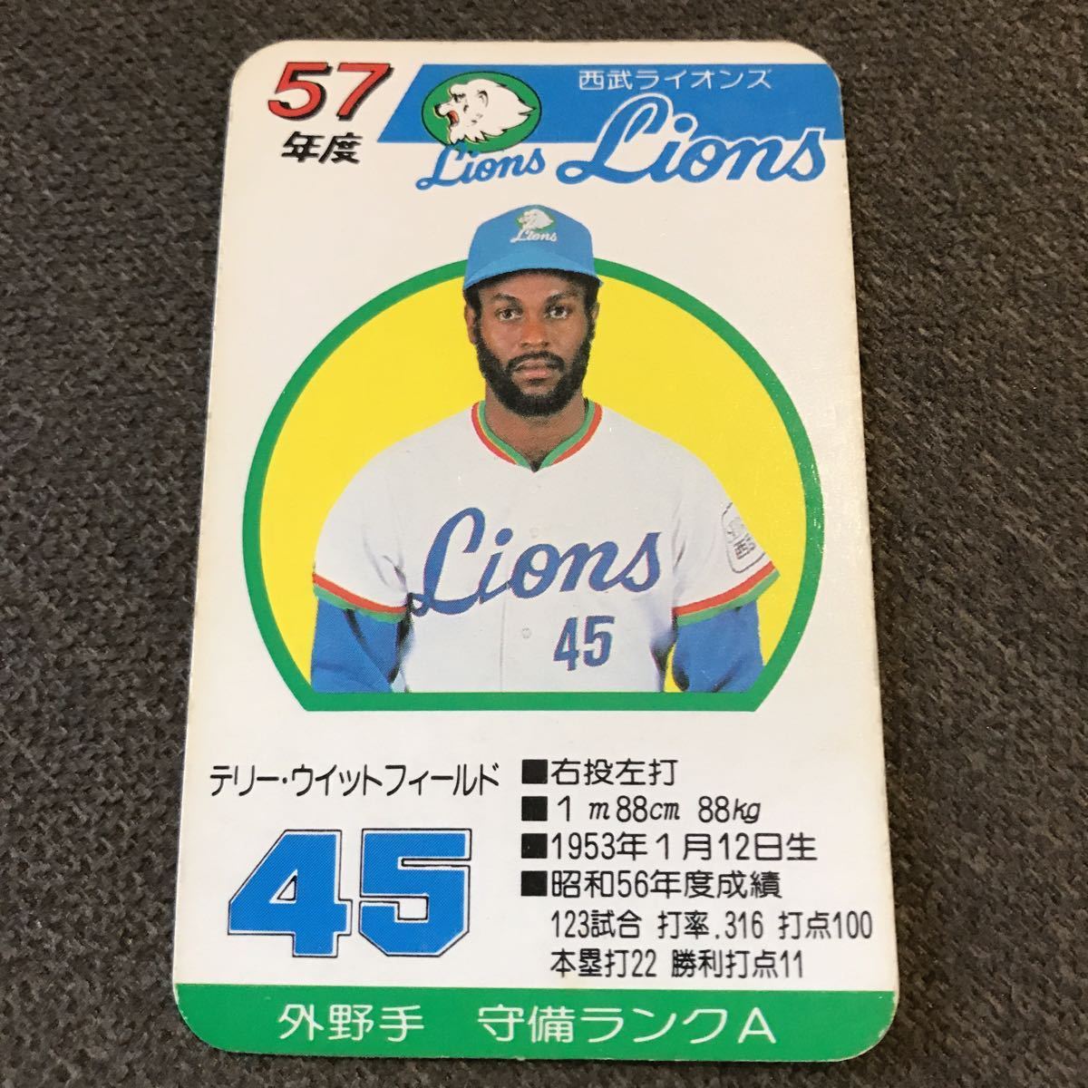 Yahoo!オークション - 即決 タカラプロ野球カードゲーム昭和57年度西武