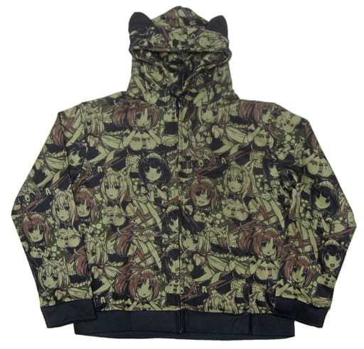 ネコぱら C95 ミントVer ＆ 迷彩Ver 猫耳パーカー Lサイズ 2枚セット