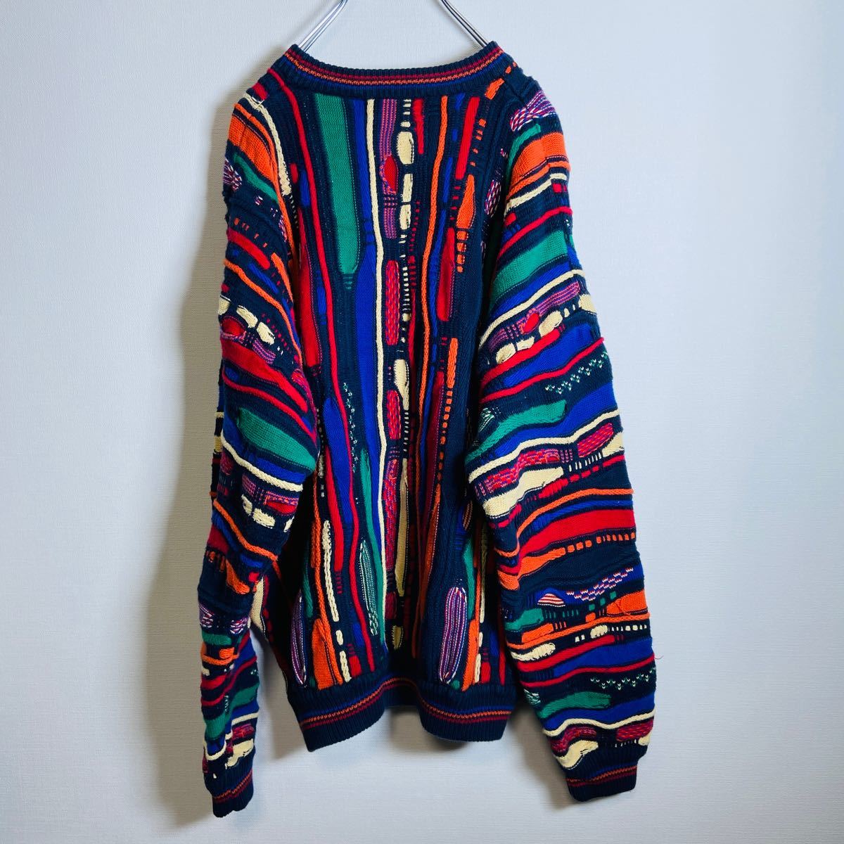 ニット セーター 3Dニット 常田大希 菅田将暉 立体編み 総柄 Lサイズ