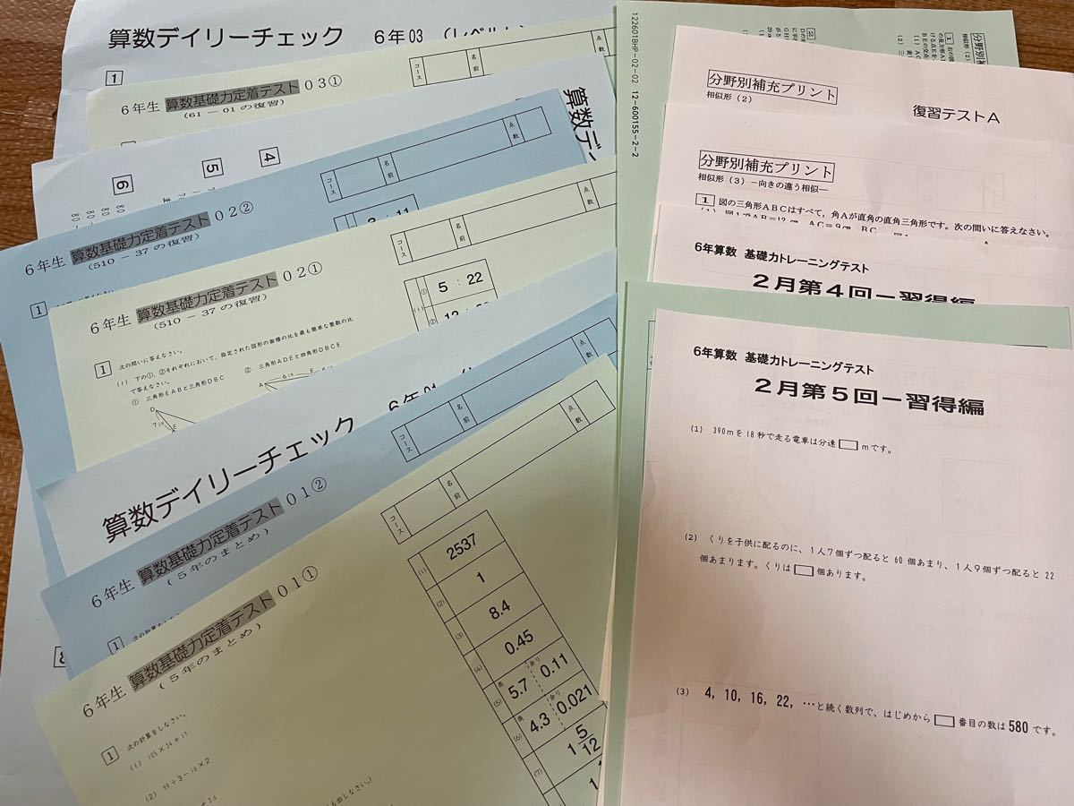 SAPIX 5年生 全37回 算数 基礎力定着テスト 算数デイリーチェック