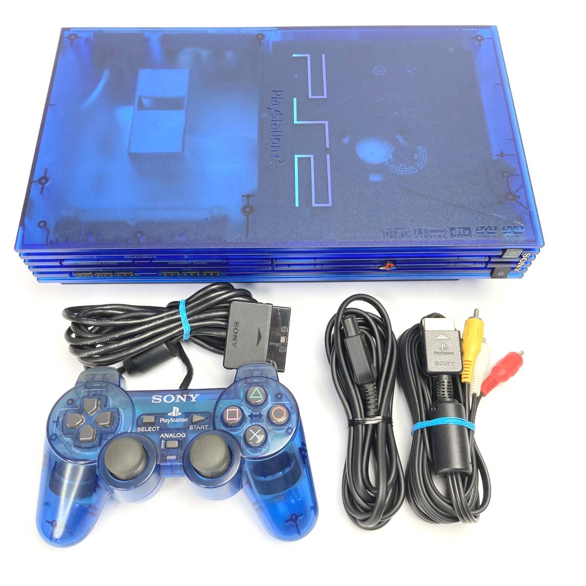 希少カラー PS2 オーシャンブルー 本体セット SCPH-37000 プレステ2
