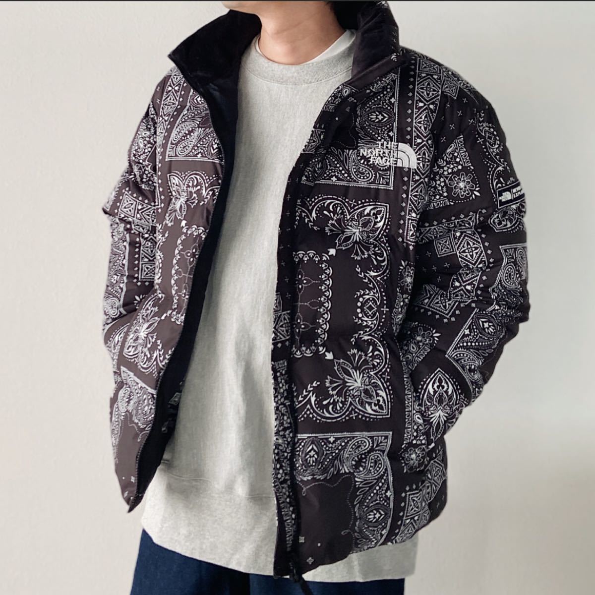 ノースフェイス 韓国限定 ヌプシ バンダナ ペイズリー ダウンXL 新品