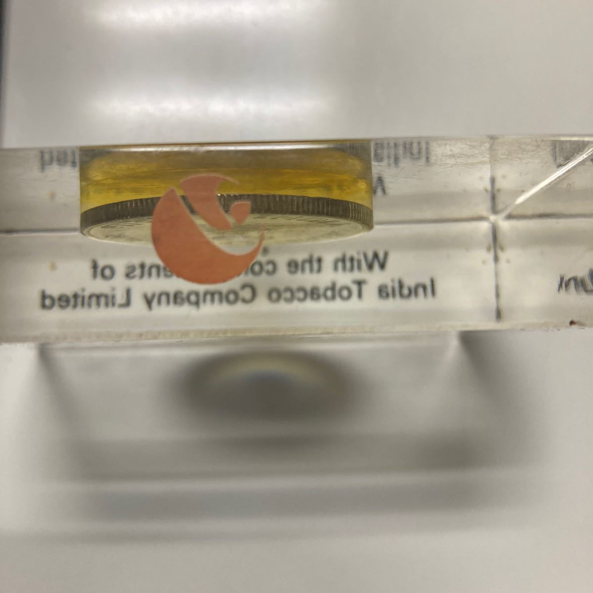 インド10ルピー銀貨 ガンジー クリスタルペーパーウエイト｜Yahoo