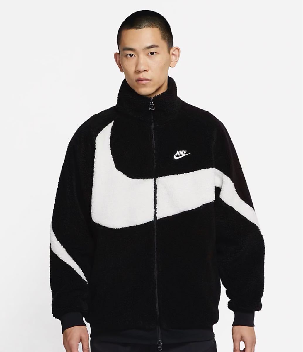 ナイキ XL フリーススウッシュリバーシブル ボアジャケット SWOOSH