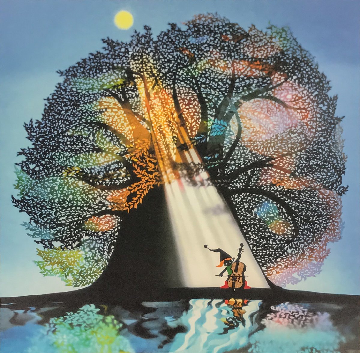 Yahoo!オークション - 藤城清治(1924-) 名作『月光の響』直筆サイン入