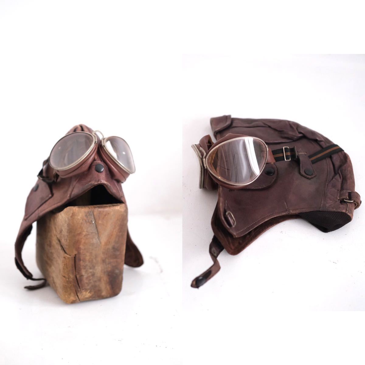 Yahoo!オークション - 当時物 旧日本軍 飛行帽 革 日本空軍 日本陸軍