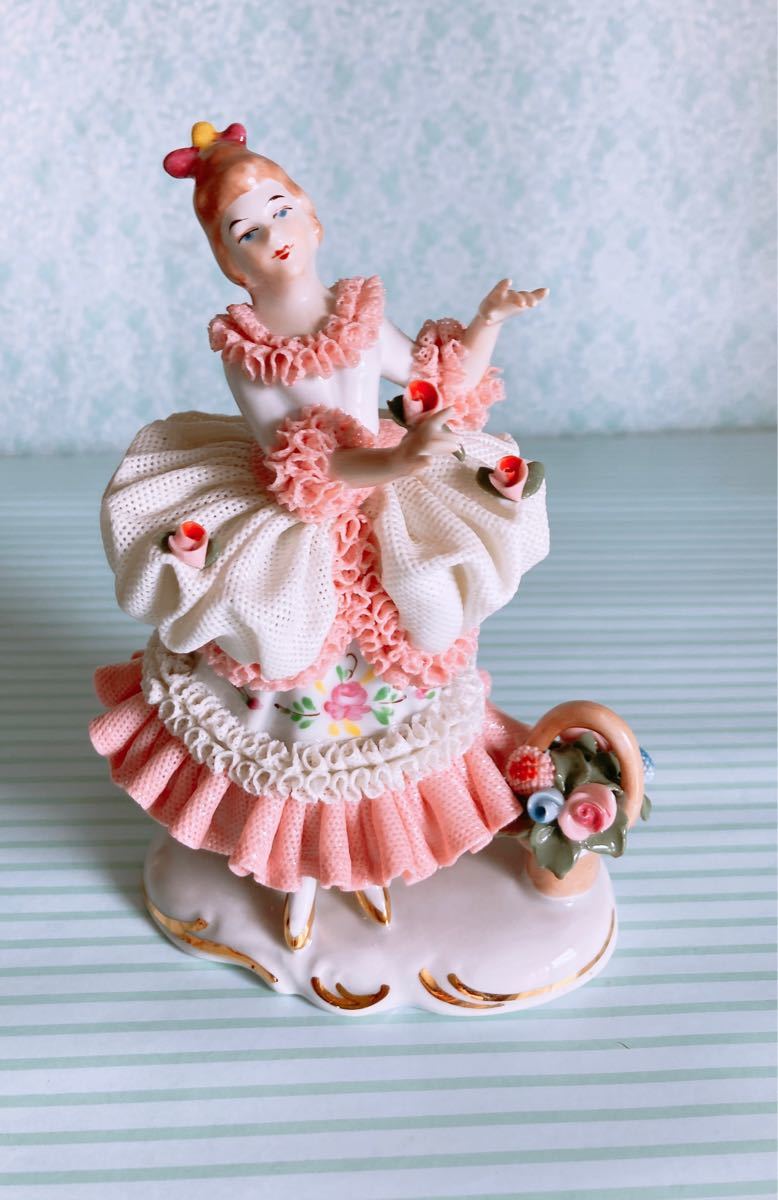 アイリッシュドレスデン 陶器人形 レースドール フィギュリン ドイツ