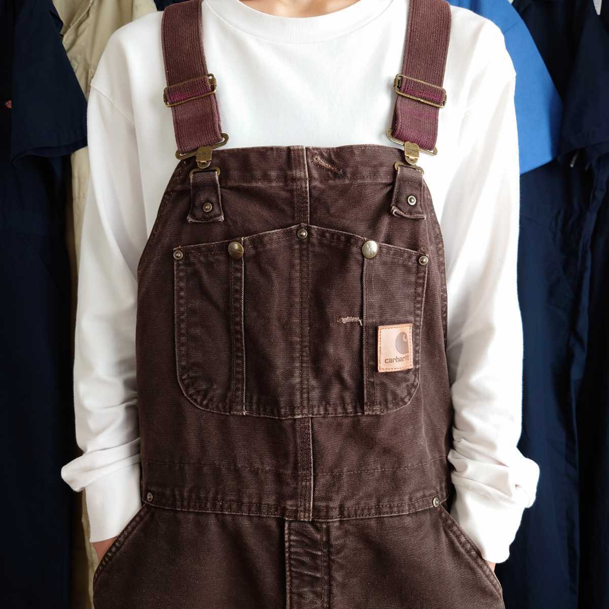Carhartt カーハート ダック地 ダブルニーオーバーオール ダーク