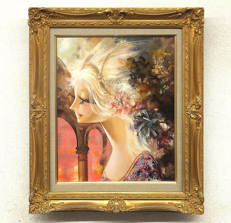 Yahoo!オークション - 【GLC】鶴岡義雄 「マドモアゼル」 画廊取扱・油