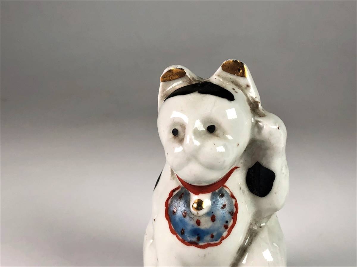 Yahoo!オークション - ① 古い招き猫 2点 磁器人形 ネコ置物 郷土玩具
